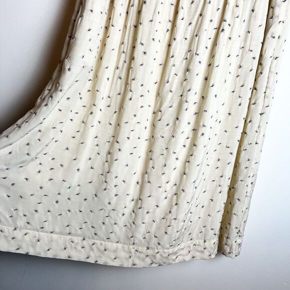 Munthe Curtis Dress Cream Floral Midi Ruffle NWT Sz 0 / XS - Picture 4 of 16